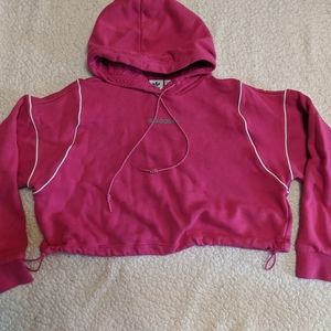 Urban Outfitters Adidas Hot pink cropped hoodie